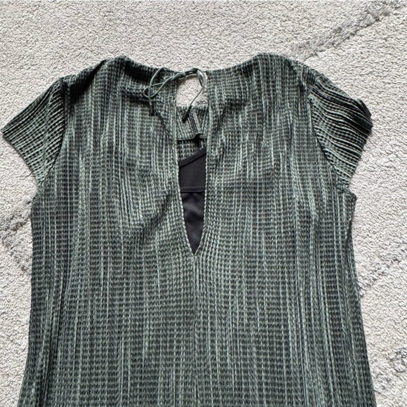 SABINA MUSAYEV Anthropologie green Textured Renaissance Midi Dress loose fit XS - Picture 11 of 12